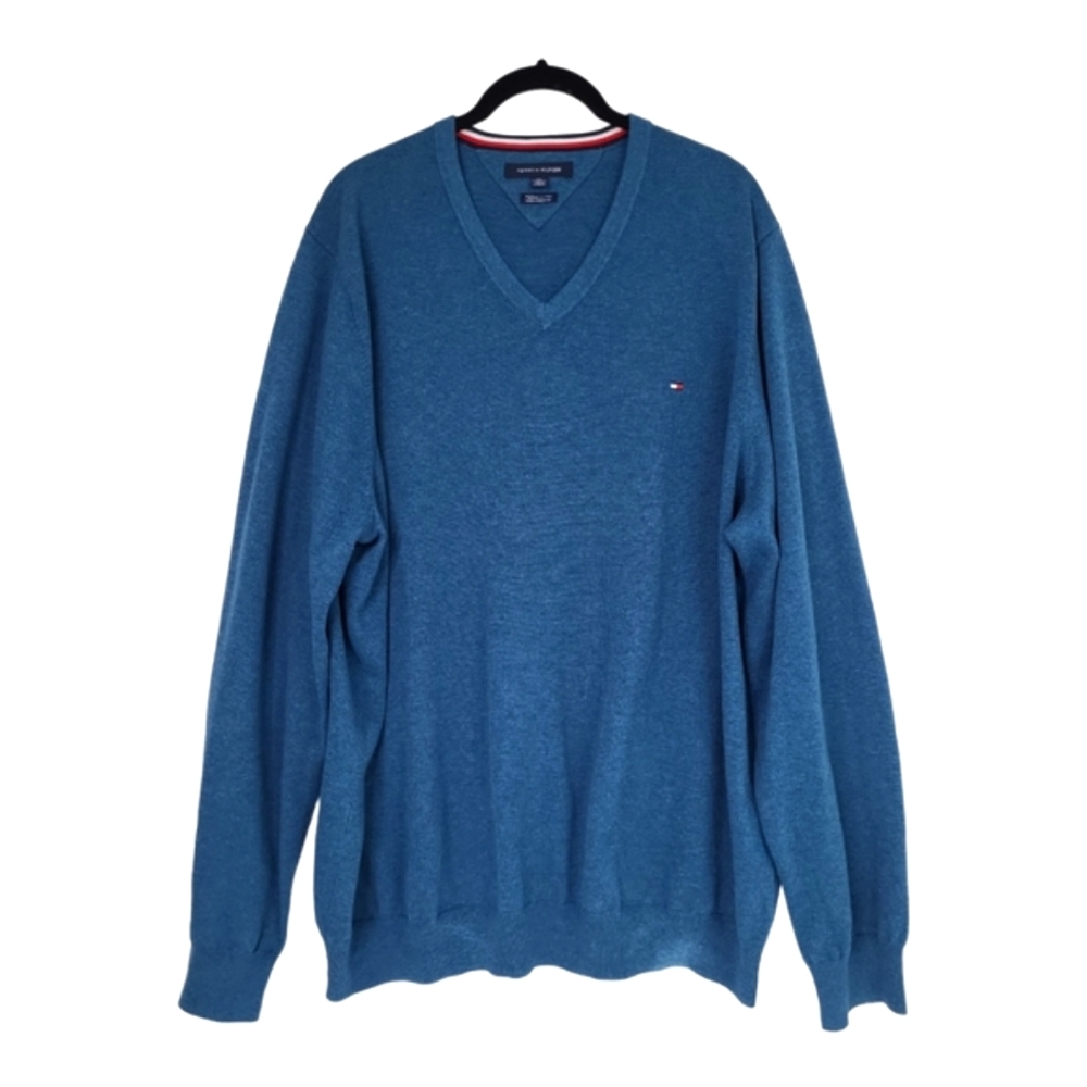 🪷 3 /$20🪷 Tommy Hilfiger V Neck Sweater Size XXL Blue
